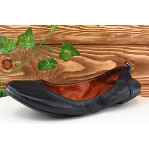Lucky Brand Size 4.5 M Black Round Toe Ballet flats Leather Women